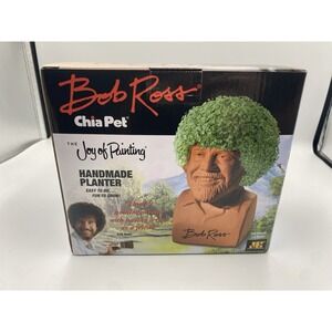 Chia Pet Bob Ross Easy to Do Decorative Pottery Planter CP493-01 NEW Fun Gift!